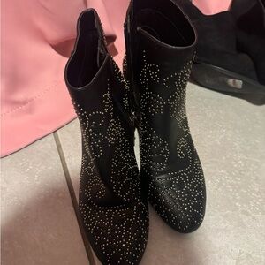 Chico's Black Studded Ankle Booties
